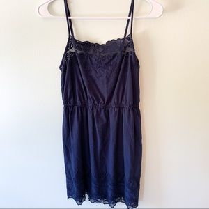 Forever 21 Navy Dress with Lace Details